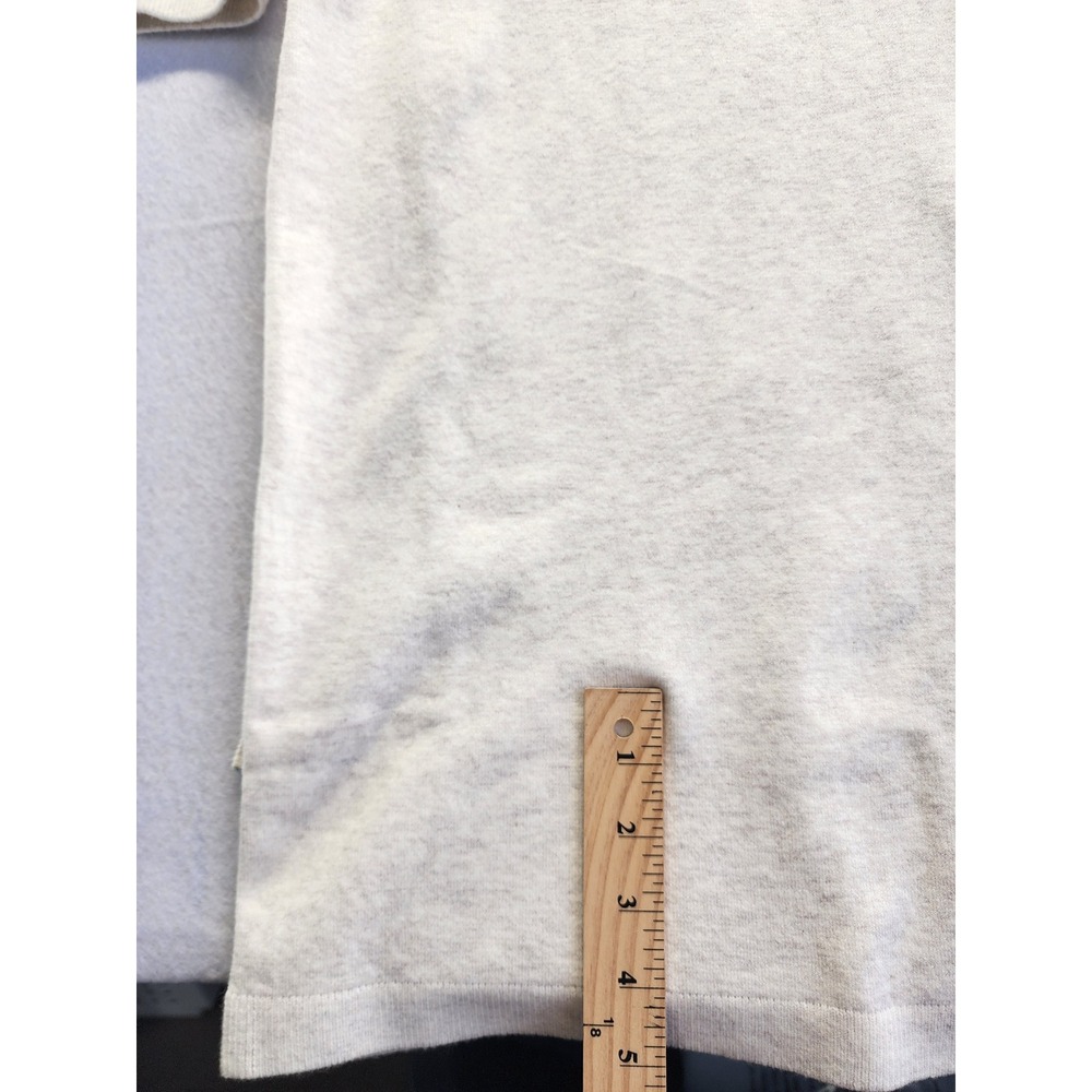 Tommy Hilfiger Heather Beige Collared V-Neck Long Sleeve Sweater Midi Dress XS - Picture 3 of 12
